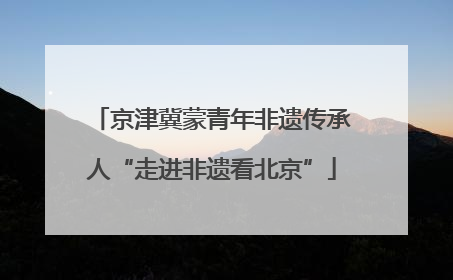 京津冀蒙青年非遗传承人“走进非遗看北京”