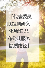 代表委员联组调研文化场馆 共商公共服务提质路径
