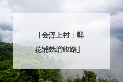 会泽上村：鲜花铺就增收路