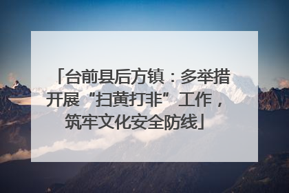 台前县后方镇：多举措开展“扫黄打非”工作，筑牢文化安全防线