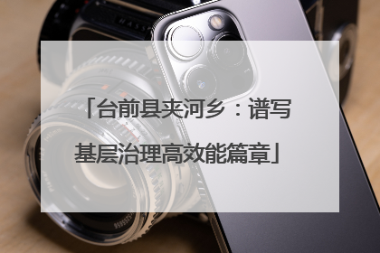 台前县夹河乡：谱写基层治理高效能篇章