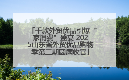 千款外贸优品引爆“家消费”盛宴 2025山东省外贸优品购物季第三期圆满收官