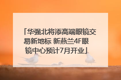 华强北将添高端眼镜交易新地标 新燕兰4F眼镜中心预计7月开业
