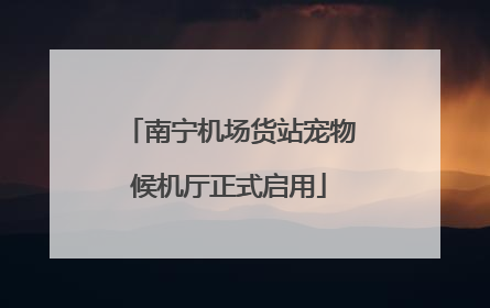 南宁机场货站宠物候机厅正式启用