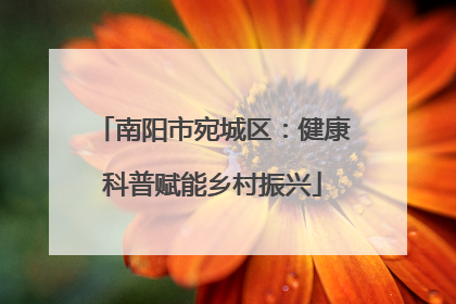 南阳市宛城区：健康科普赋能乡村振兴