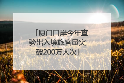 厦门口岸今年查验出入境旅客量突破200万人次