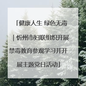 健康人生 绿色无毒｜忻州市妇联组织开展禁毒教育参观学习并开展主题党日活动