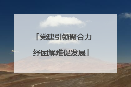 党建引领聚合力 纾困解难促发展