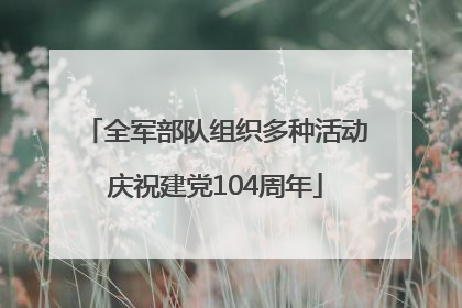 全军部队组织多种活动庆祝建党104周年