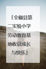 全椒县第二实验小学劳动教育基地收获成长与快乐