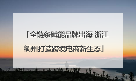 全链条赋能品牌出海 浙江衢州打造跨境电商新生态