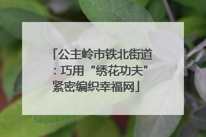 公主岭市铁北街道：巧用“绣花功夫”紧密编织幸福网