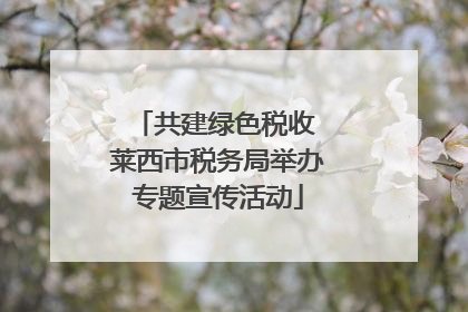共建绿色税收 莱西市税务局举办专题宣传活动