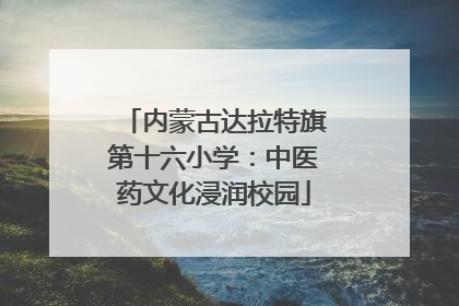 内蒙古达拉特旗第十六小学：中医药文化浸润校园