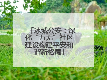 冰城公安：深化“五无”社区建设构建平安和谐新格局