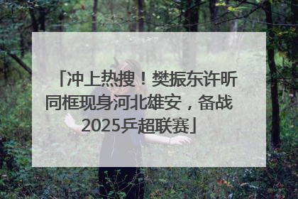 冲上热搜！樊振东许昕同框现身河北雄安，备战2025乒超联赛