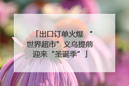 出口订单火爆 “世界超市”义乌提前迎来“圣诞季”