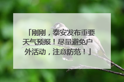 刚刚，泰安发布重要天气预报！尽量避免户外活动，注意防范！