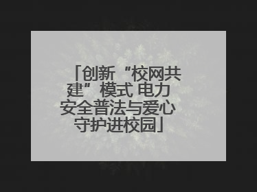 创新“校网共建”模式 电力安全普法与爱心守护进校园