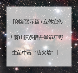 创新警示语+立体宣传！葵山镇多措并举筑牢野生菌中毒“防火墙”
