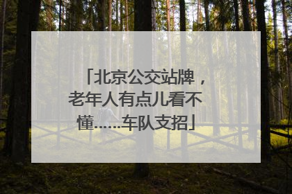 北京公交站牌，老年人有点儿看不懂……车队支招