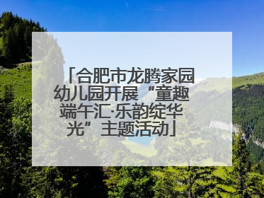 合肥市龙腾家园幼儿园开展“童趣端午汇·乐韵绽华光”主题活动