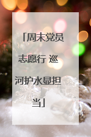 周末党员志愿行 巡河护水显担当