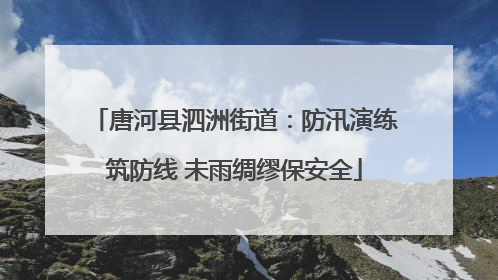 唐河县泗洲街道：防汛演练筑防线 未雨绸缪保安全