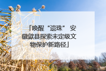 唤醒“遗珠” 安徽歙县探索未定级文物保护新路径