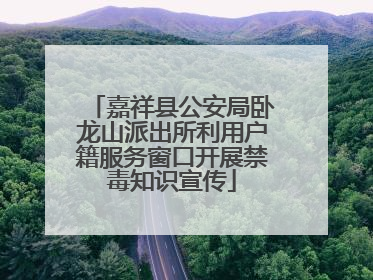嘉祥县公安局卧龙山派出所利用户籍服务窗口开展禁毒知识宣传