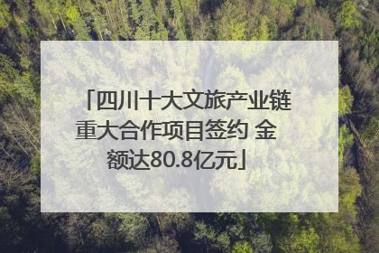 四川十大文旅产业链重大合作项目签约 金额达80.8亿元