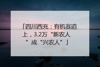 四川西充：有机赛道上，3.2万“新农人”成“兴农人”