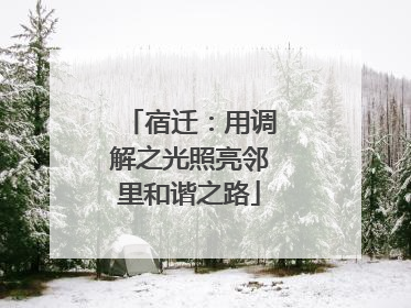 宿迁：用调解之光照亮邻里和谐之路