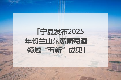 宁夏发布2025年贺兰山东麓葡萄酒领域“五新”成果