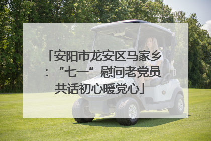 安阳市龙安区马家乡：“七一”慰问老党员 共话初心暖党心
