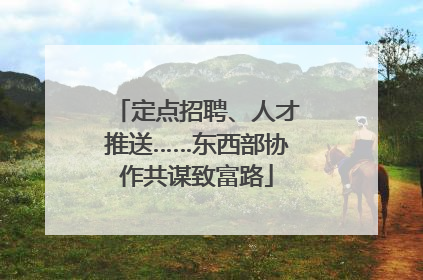 定点招聘、人才推送……东西部协作共谋致富路
