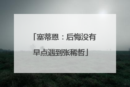 塞蒂恩：后悔没有早点遇到张稀哲