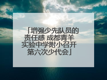 增强少先队员的责任感 成都青羊实验中学附小召开第六次少代会