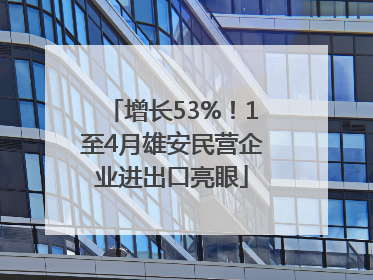增长53%！1至4月雄安民营企业进出口亮眼