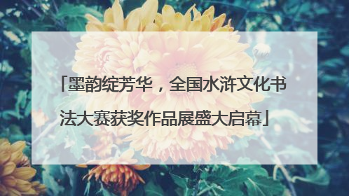 墨韵绽芳华，全国水浒文化书法大赛获奖作品展盛大启幕