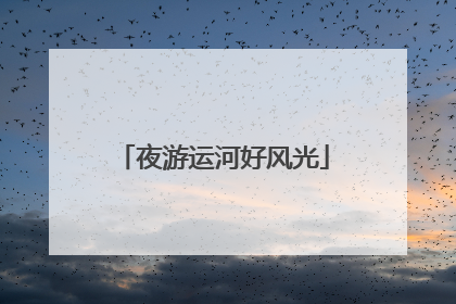 夜游运河好风光