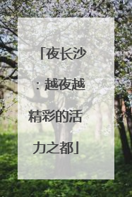 夜长沙：越夜越精彩的活力之都