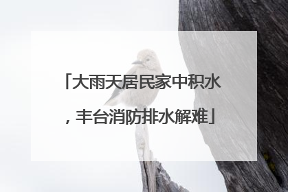 大雨天居民家中积水，丰台消防排水解难