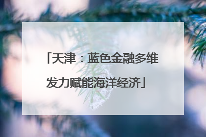 天津：蓝色金融多维发力赋能海洋经济