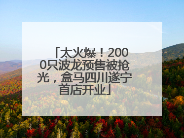 太火爆！2000只波龙预售被抢光，盒马四川遂宁首店开业