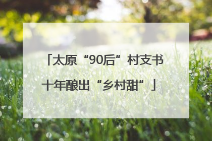 太原“90后”村支书十年酿出“乡村甜”