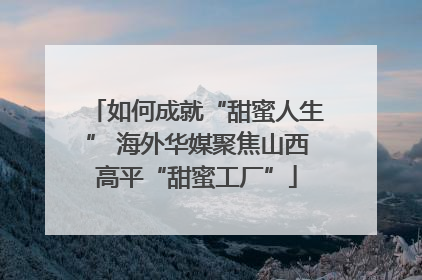 如何成就“甜蜜人生” 海外华媒聚焦山西高平“甜蜜工厂”