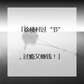 徐楼村过“节”，过瘾又赚钱！