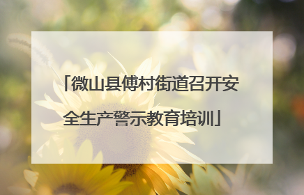 微山县傅村街道召开安全生产警示教育培训