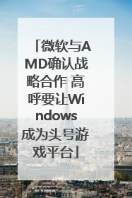 微软与AMD确认战略合作 高呼要让Windows成为头号游戏平台